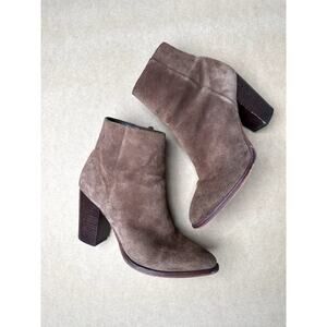 Sam Edelman Brown Suede Ankle Booties Size 7.5